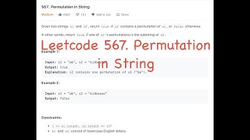 11 Feb Leetcode Daily 23. 567. Permutation in String-Problem Statement (Hindi) #shorts #description