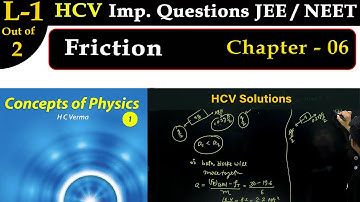 HCV Important Questions for JEE | Friction HC Verma Solutions | by Hemant Sir