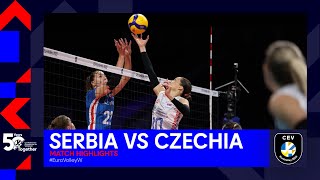 Serbia vs. Czechia I Match Highlights 1/4 Finals I CEV EuroVolley 2023 Women