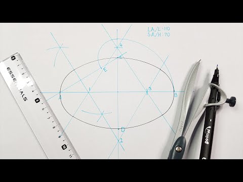 Video: How To Draw An Ellipse With A Compass