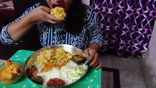 My 1st real mukbang video || Rice || fish || many dish || Indian mukbang || MILI'S VLOG & ASMR