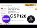 2024 using the natural language api from google docs  gsp126  qwiklabs  arcade2024