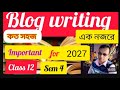 #Blog writing#the impact of social media on teenagers class 12 SEM 4 l HS Final 2027 writing 