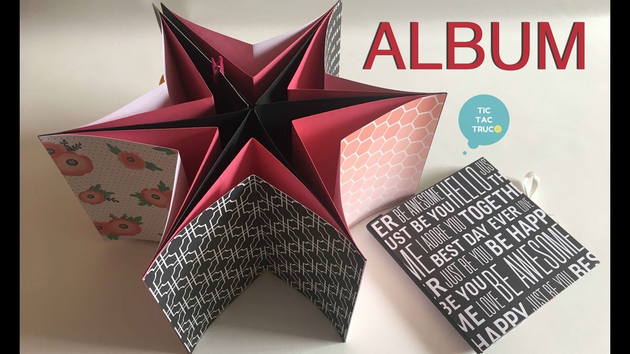 Cómo hacer un mini álbum scrapbook en forma de estrella. - Refugio