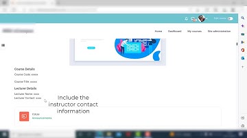 Organizing a Moodle Course