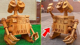 Best Oddly Satisfying Video 😙😙 Making Amazing Wall-E Robot Wooden | Amazing Woodworking Project