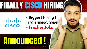 Finally Cisco Hiring Announced ! Biggest OFF Campus Drive For 2025, 2024 Batch | Fresher Jobs