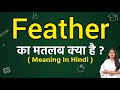 Feather meaning in hindi | Feather ka matlab kya hota hai | Word meaning