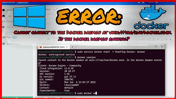 Cannot connect to the Docker daemon at unix:///var/run/docker.sock in windows 10