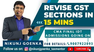Revise GST Sections in 15 Mins | Nikunj Goenka | TaxMentor screenshot 1