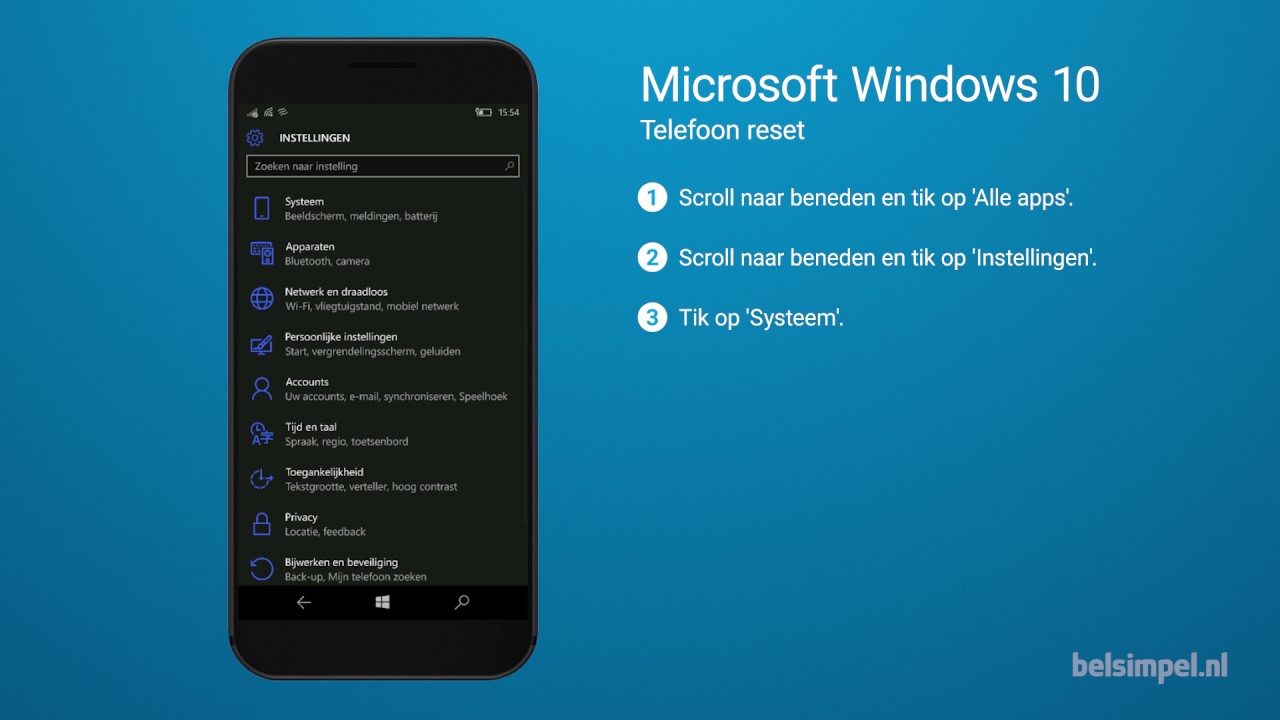 mei Wegrijden 鍔 Tips & Tricks - Microsoft smartphone: Telefoon reset (Windows 10) - YouTube