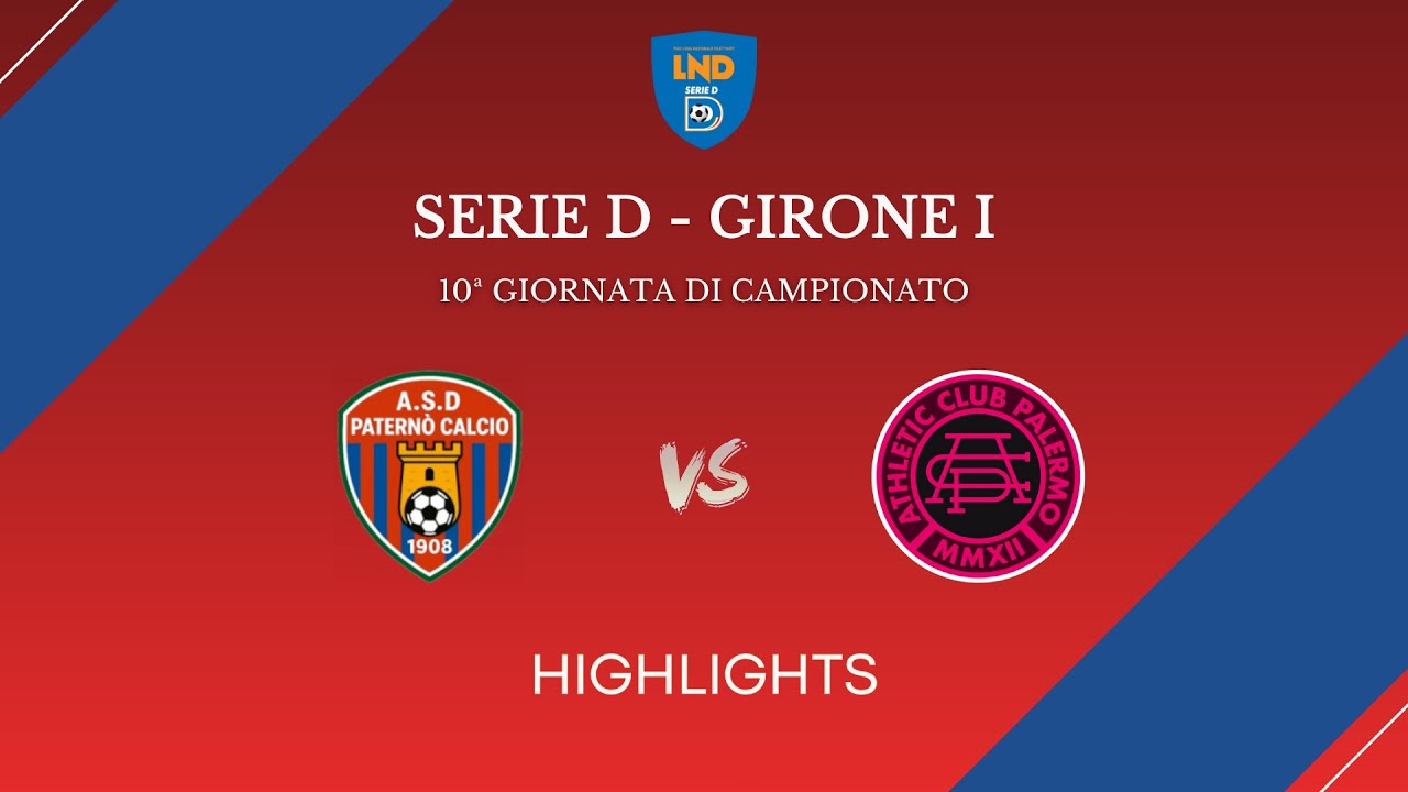 Highlights Paternò Calcio - Athletic Club Palermo | Serie D | Girone I - Giornata 10
