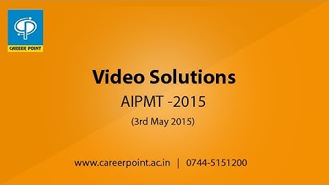 AIPMT 2015 Video Solution - Physics [Q-31 ] by CAREER POINT | Call +91-7445151200