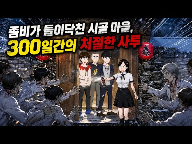 [애니 풀버전] 좀비가 들이닥친 시골 마을, 300일간의 처절한 사투