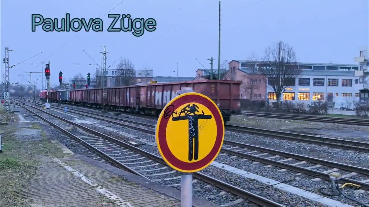 Züge in Fellbach mit S-Bahn, Regionalbahnen, ein Intercity und ein Güterzug