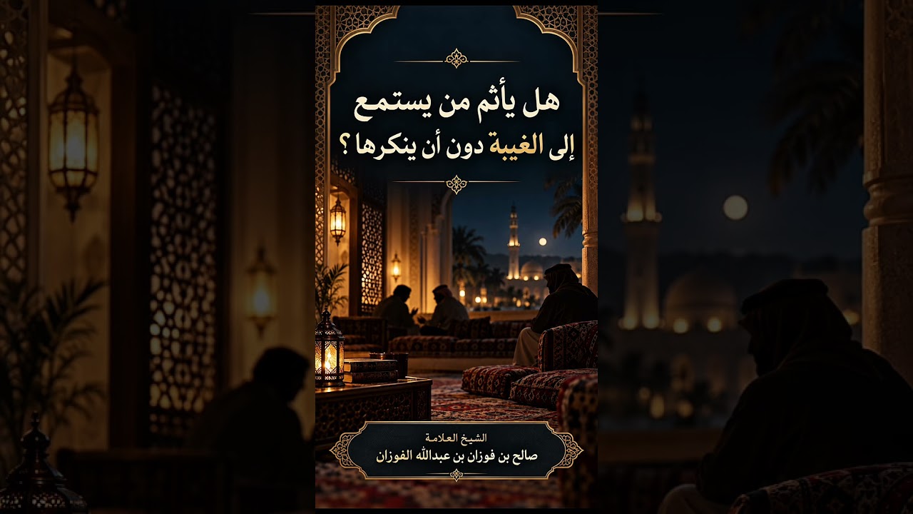 هل يأثم من يستمع إلى الغيبة دون أن ينكرها ؟ الشيخ العلامة صالح بن فوزان بن عبد الله الفوزان .