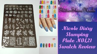 Nicole Diary NDL21 Stamping Plate Swatch Review