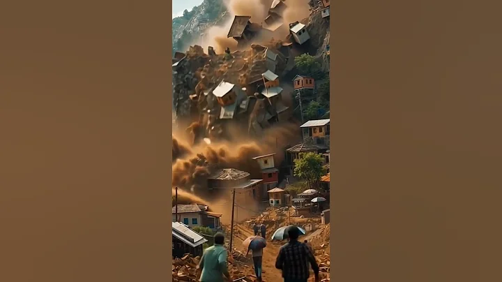 Epic Disaster Scene: Landslide, Flood, and Total Chaos #landslide #flood #shorts