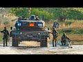 Leopard 2 River Crossing | 120 Tons on Overloaded Ferry