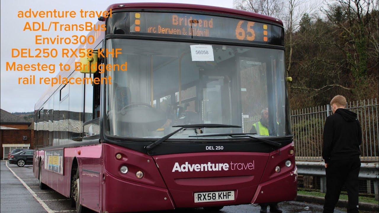 Route Visual | adventure travel | rail replacement : Maesteg  -  Bridgend  | ADL/TransBus Enviro300