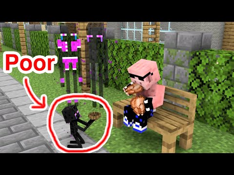 Monster School : Poor Baby Enderman - Sad Story - Minecraft Animation