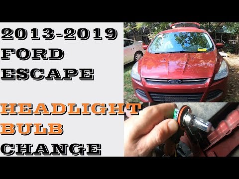 How to Change Headlight bulbs in Ford Escape 2013-2019