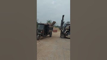 xe nâng kiện xi măng bao xuống thùng  công  nông #shsorts