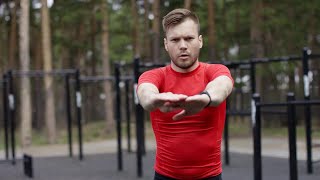 Doing Squats Stock Video