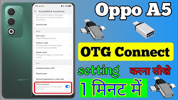 Oppo A5  Me OTG Connect Kaise Kare !! How To Enable OTG In Oppo A5 Pro ! Oppo A5  OTG Settings