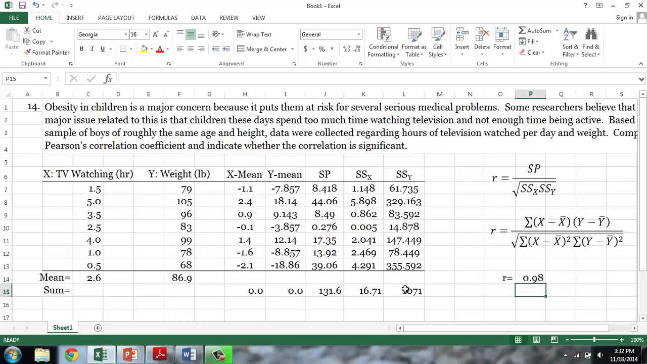 Correlacion en excel