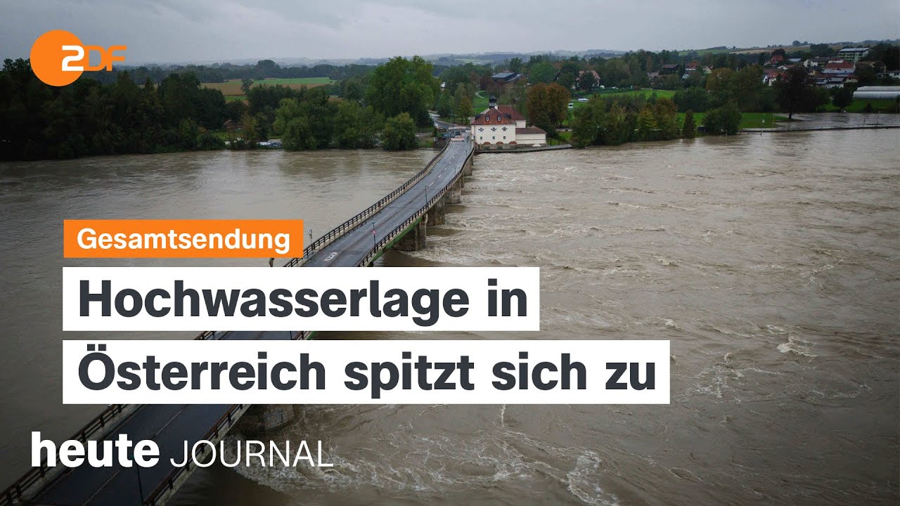 heute journal vom 14.09.2024 Bangen in Österreich, Hochwasser in Europa, Tag der Tropenwälder