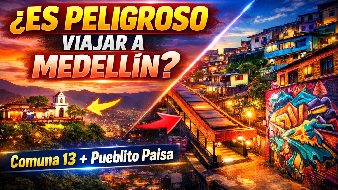 ¿ES PELIGROSO VIAJAR A MEDELLÍN? 🇨🇴 Visitando COMUNA 13 y Pueblito Paisa