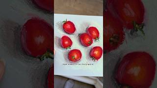 Зачем художнику нужны помидорки?!  #художник #картина #маслянаяпастель #помидоры #черри
