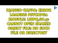 Error loading psycopg2 module: libpq.so.5: cannot open shared object file: No such file