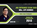 JNU M.Sc Lifescience - 2018 (Plant Physiology Questions)