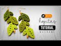 DIY Hojitas » 🌱 tutorial | como hacer aretes de hojas con hilo | diy ● Macrame Leaves #263