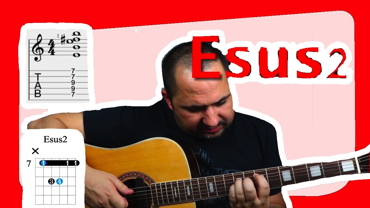 ACORDE Esus2 🎸MIsus2 🎸MI suspendido segunda GUITARRA ¡APRENDE 3  posiciones! - YouTube