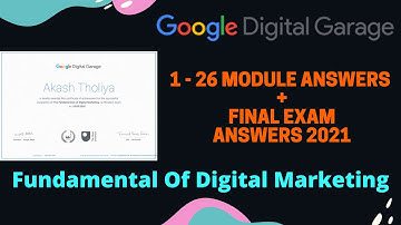Fundamentals of digital marketing All Module Answers || Google Digital Garage || All Module Solution