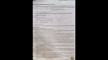 Objectives of Management Accounting #calicutuniversity #exam #B.Com#M.Com