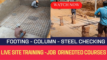 👉Column & Footing steel check | Practical live Training | site Engineer responsibility l