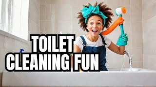 Toilet Cleaning Comedy Tutorial (Funny House Cleaning) screenshot 2