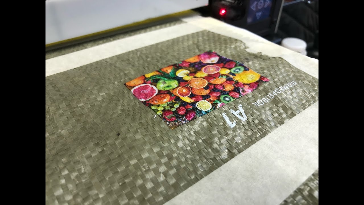 Печать на полипропиленовом пакете на УФ принтере - YouTube