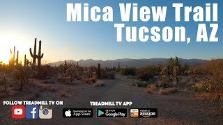 Virtual Run on Mica View Trail at Sunset in Tucson Arizona