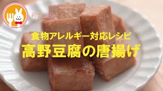 君とごはん【食物アレルギーレシピ】パパのおつまみにも！高野豆腐の唐揚げ【卵・乳・小麦不使用】