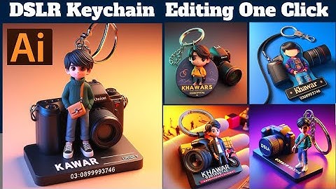 How to create 3D Ai DSLR Keychain Photo Editing | Bing image creator tutorial | Viral Photo Editing
