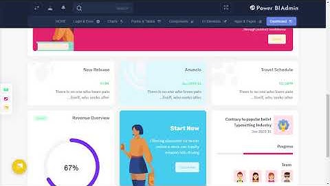 Power BI Bootstrap 5 Admin Dashboard with RTL Light Theme