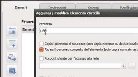 Come eseguire un backup automatico con pianificazione settimanale
