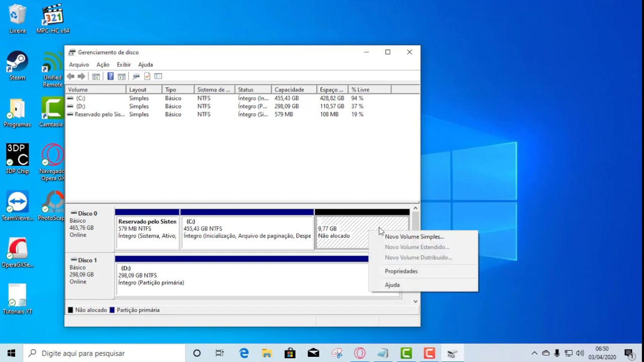 Como Criar Partição no HD - Windows 10 (2020) - YouTube