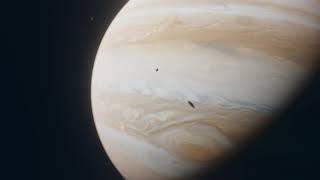 JUPITER and EUROPA | 1 Hour Render Blender EEVEE | Deep Space sound planet Relax Ambient background