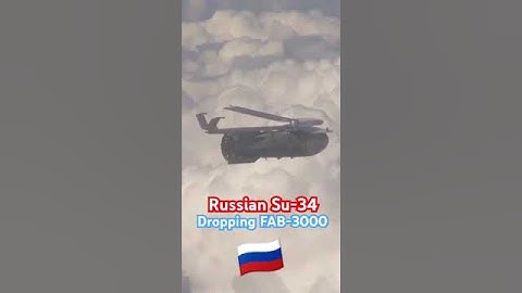 🇷🇺Russian Su-34 dropping 💥FAB-3000 Glide Bomb‼️
